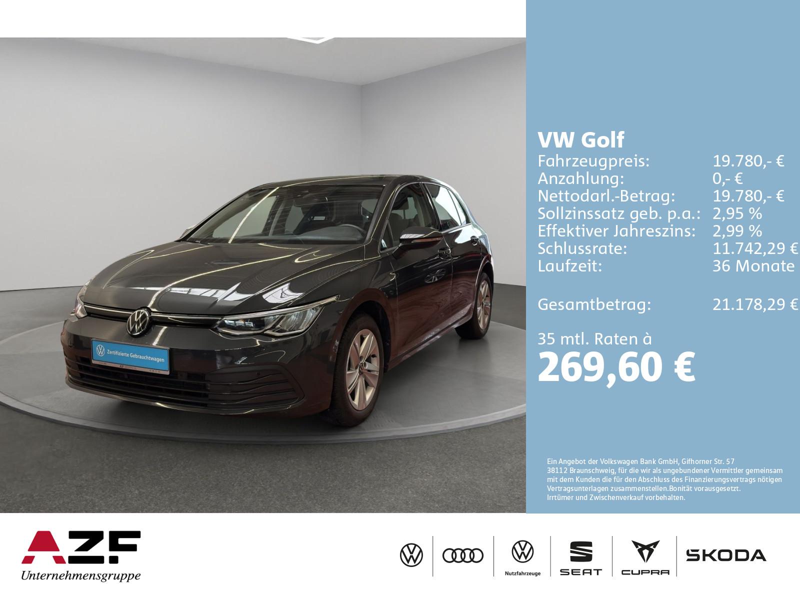 Volkswagen Golf VIII 1.0 eTSI DSG Life NAVI+LED+ACC+SITZHZG, миниатюра 2
