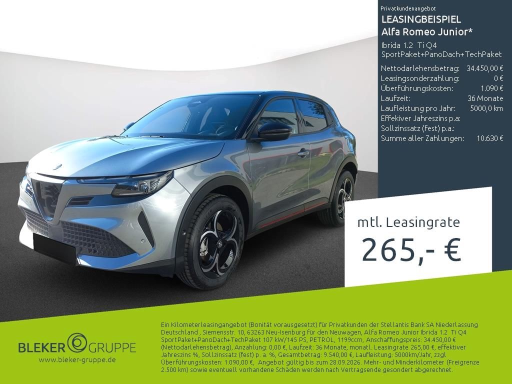 Alfa Romeo Junior Ibrida 1.2  Ti Q4 SportPaket+PanoDach+Te