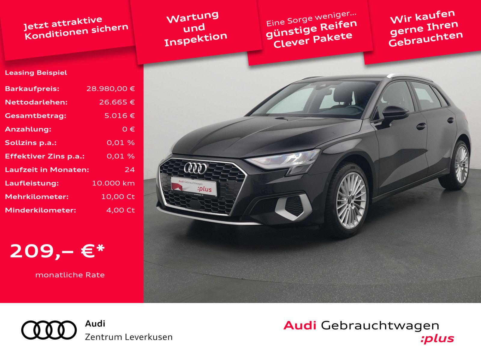 Audi A3 Sportback advanced NAVI VIRT ACC CARPLAY SHZ