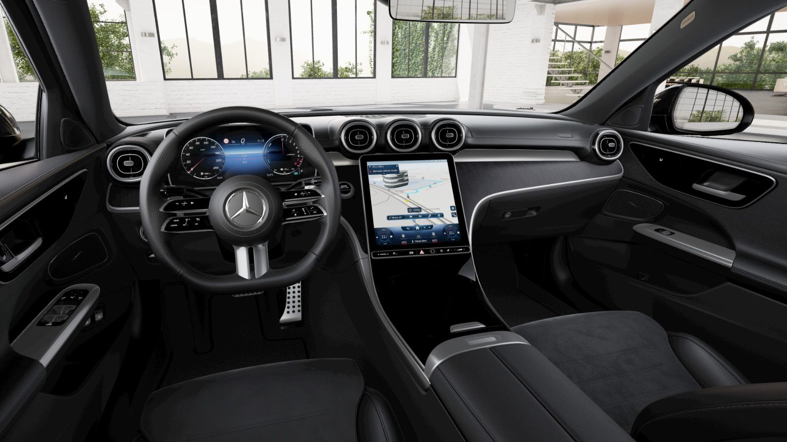 Mercedes-Benz C 300 e AMG Glasdach Kamera Designo foto 2