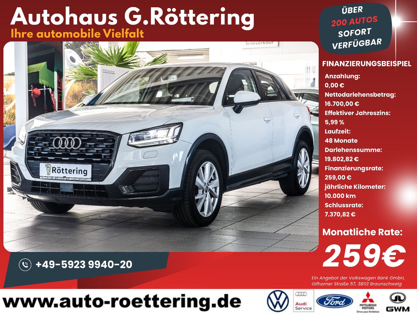 Fahrzeugabbildung Audi Q2 sport 1.6 TDI +LED +Bluetooth
