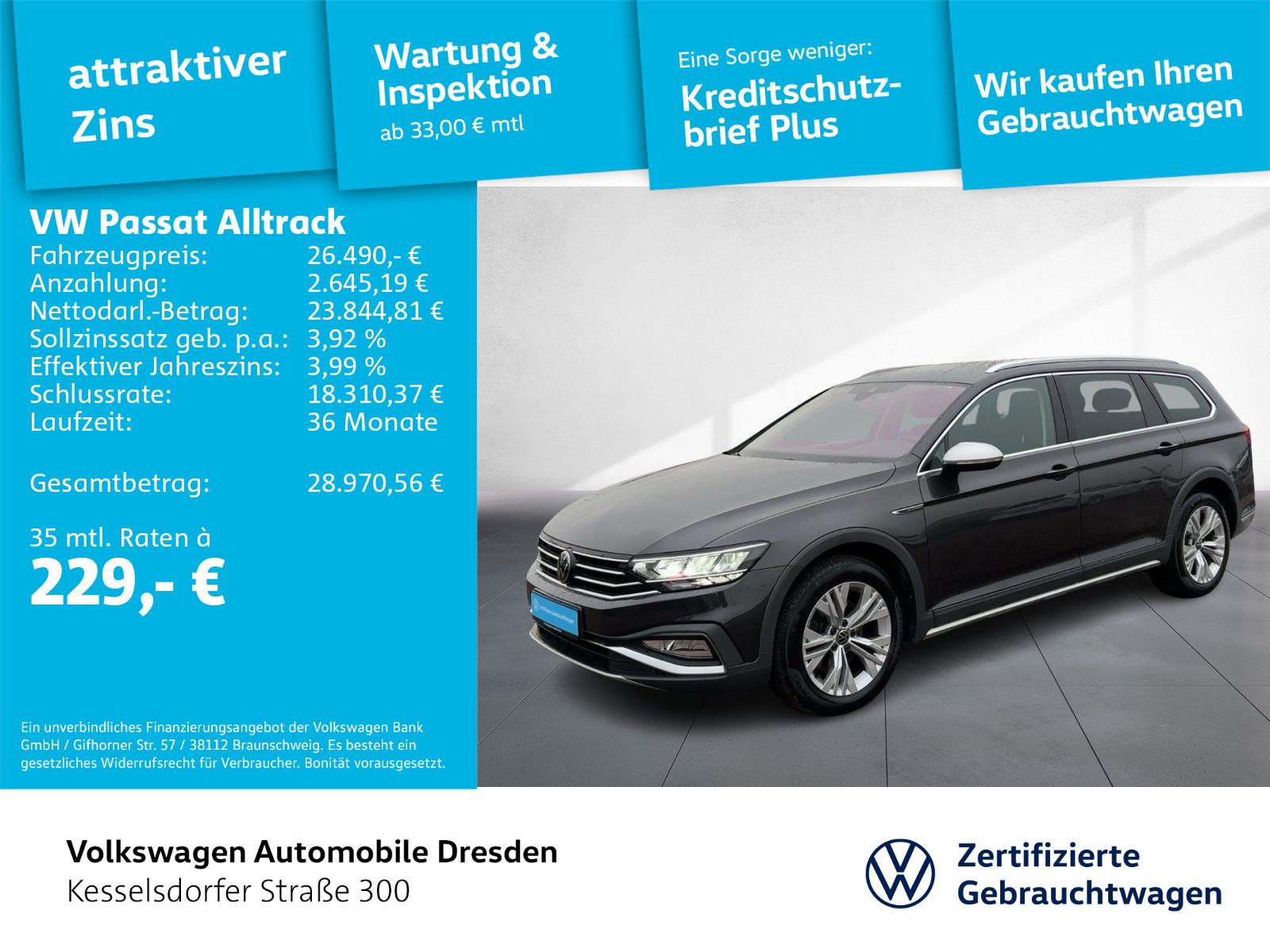 Volkswagen Passat Variant Alltrack 2.0 TDI DSG 4M ACC Kamer