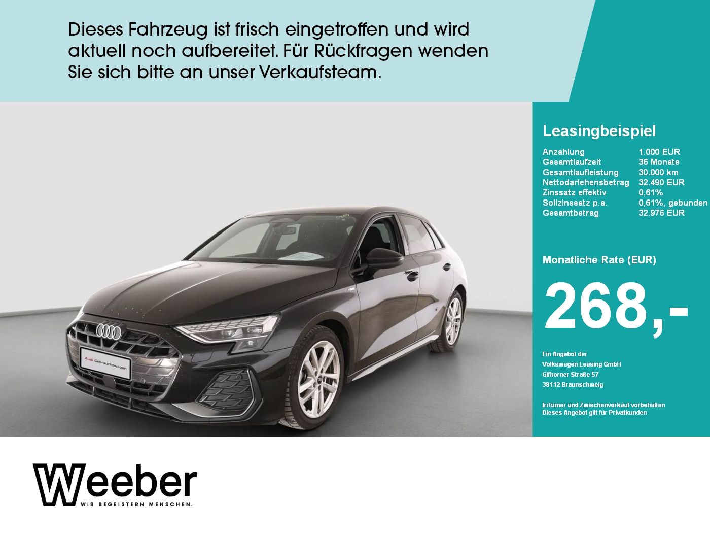 Audi A3 Sportback S line *APP CONNECT*LED*NAVI*KAMERA