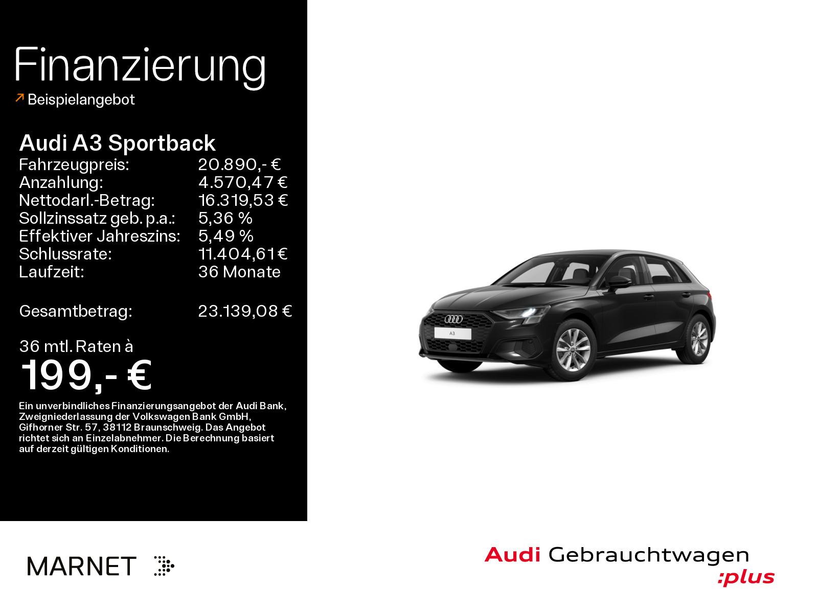 Audi A3 Sportback 30 TDI*AHK*Alu*PDC*Pano*Audi Connec