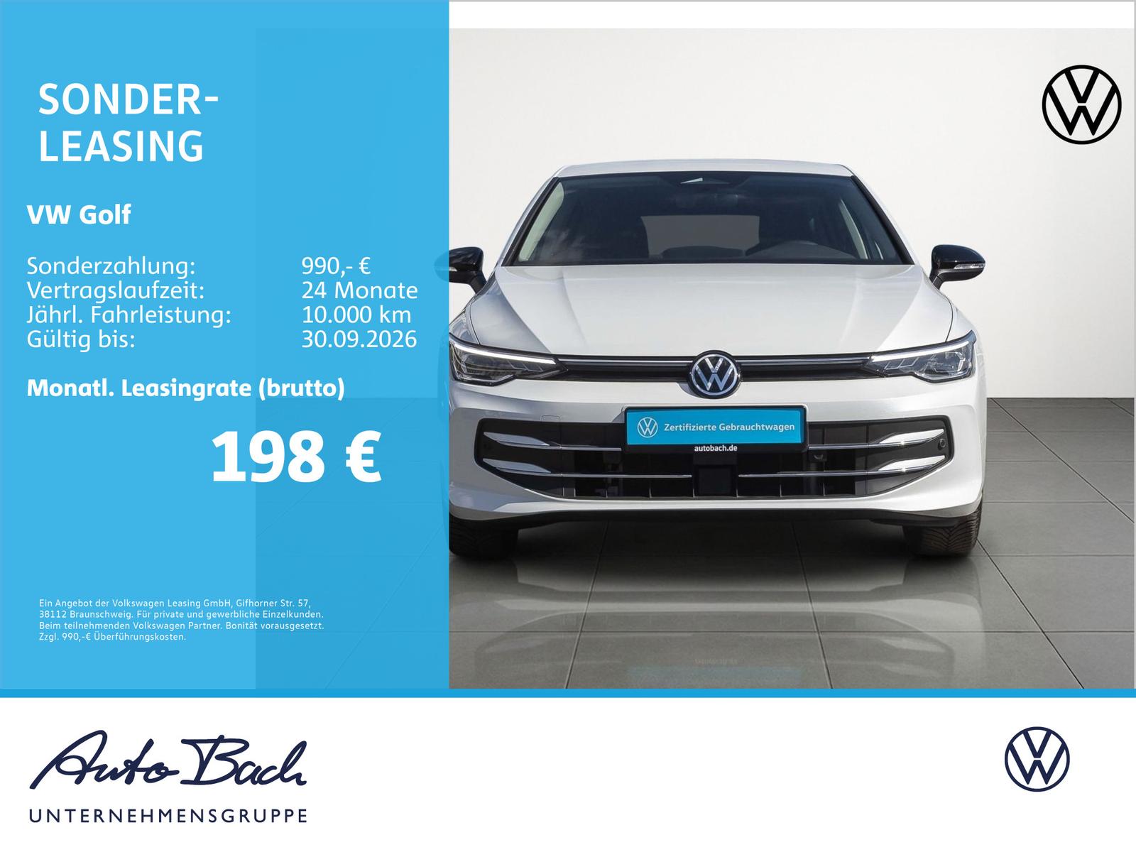 Volkswagen Golf VIII Goal 1.5 eTSI DSG Navi LED ACC EPH AHK, миниатюра 2