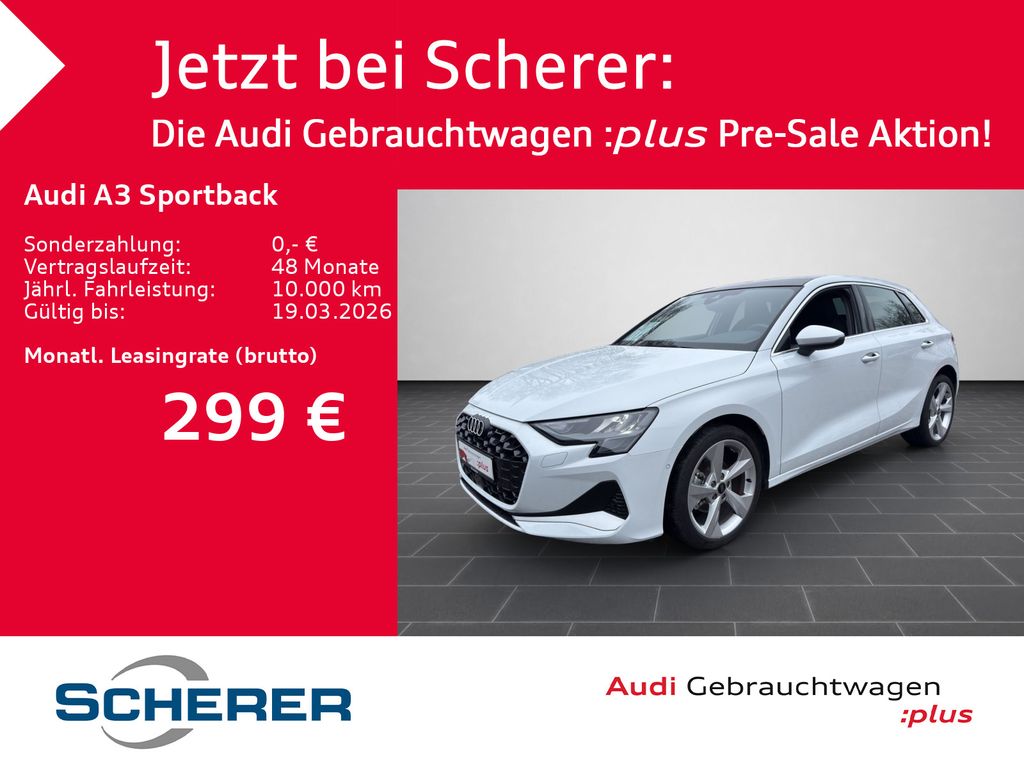 A3 Sportback 30 TFSI advanced S tronic PANO STAN