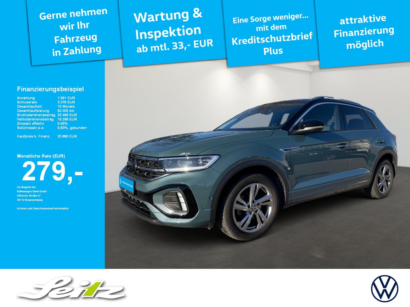 Volkswagen T-Roc 1.0 TSI R-Line *LED*KAMERA*NAVI*SITZH*
