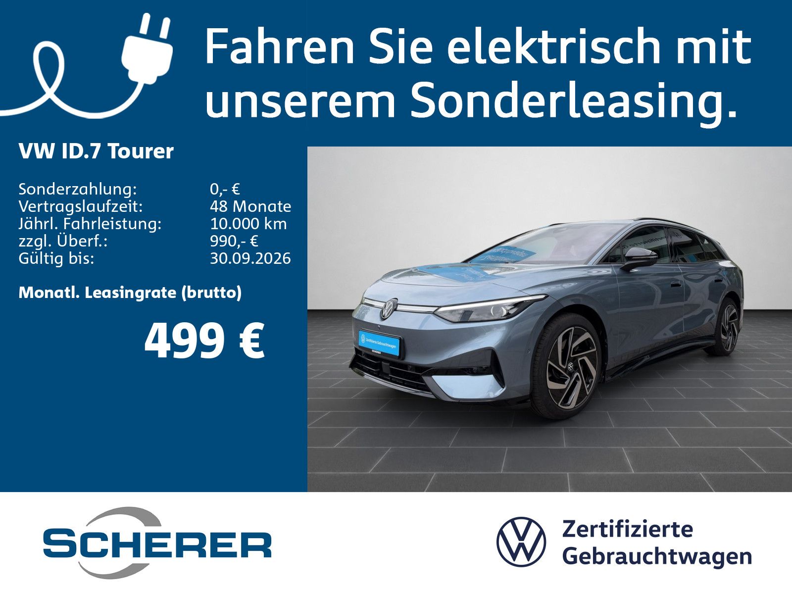 Volkswagen ID.7 Tourer Pro 82 kWh SOH:100% AHK RFK MATRIX I