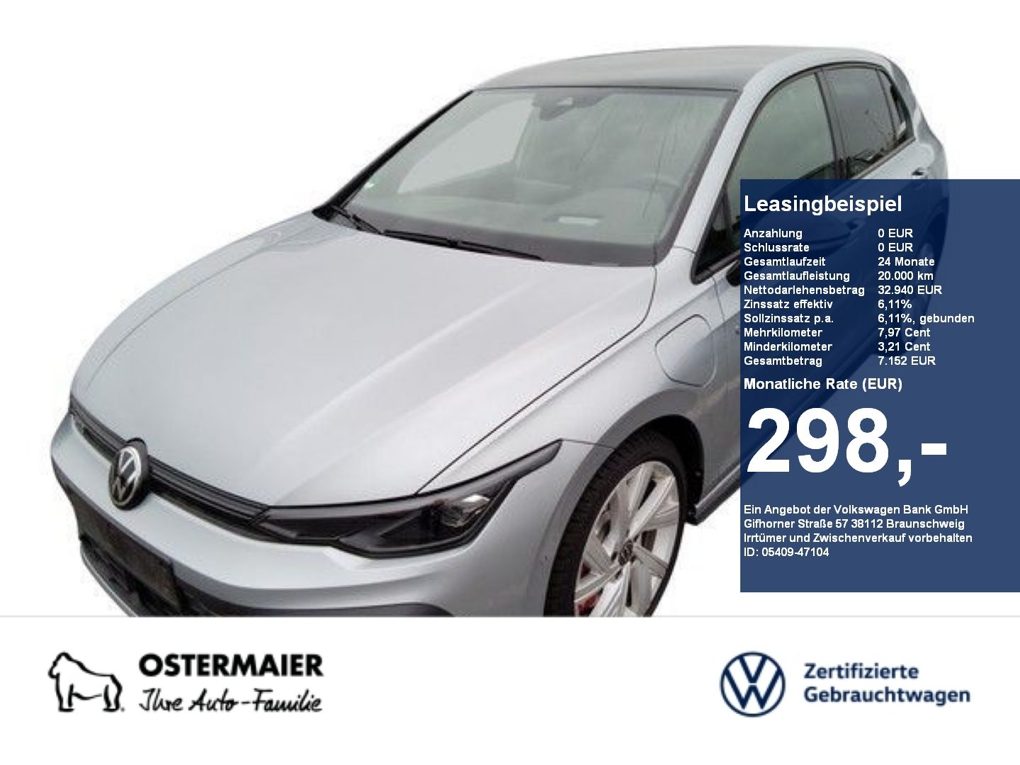 Volkswagen Golf VIII GTE BLACK STYLE 1.5eTSI 272PS DSG HYBR