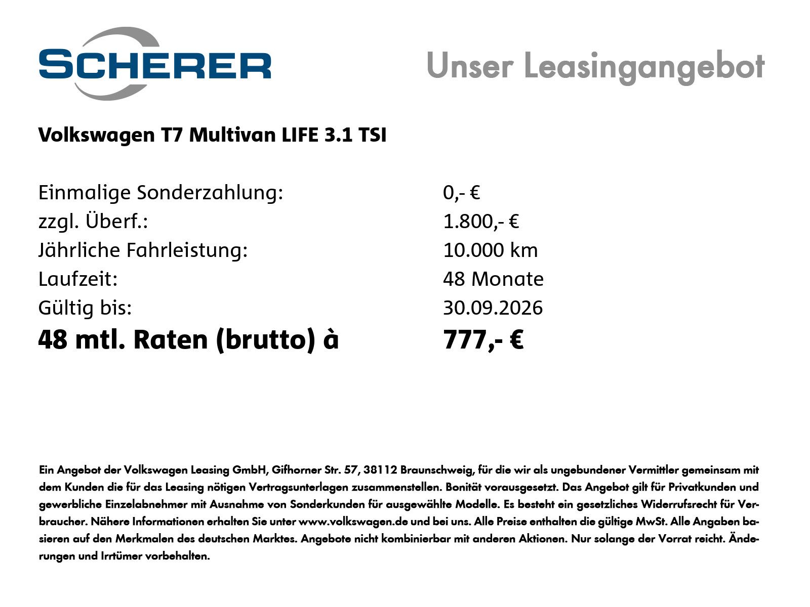 Volkswagen Multivan Life Motor: 1,5 l eHybrid OPF 4MOTION 1 imagem 2
