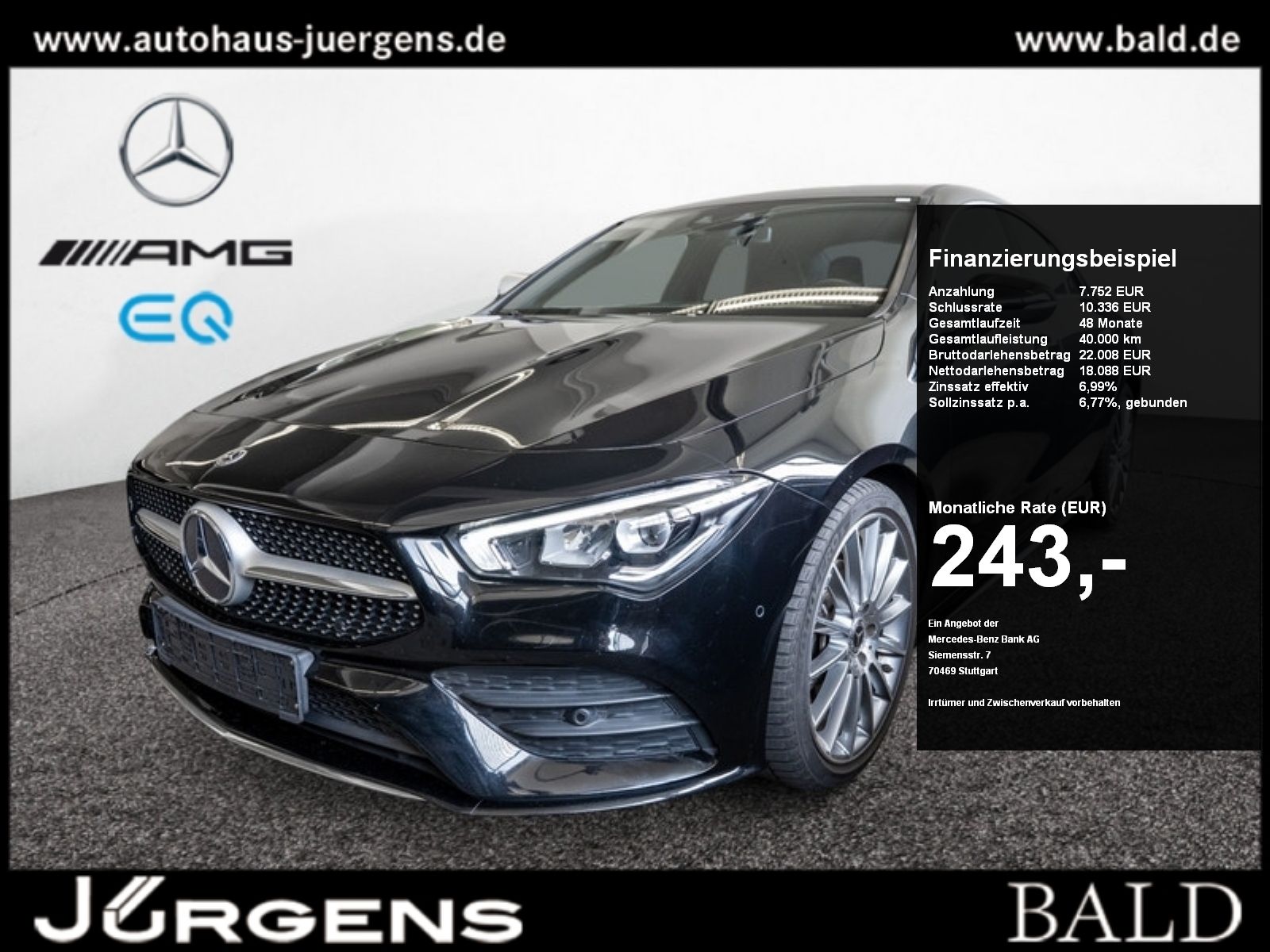 Mercedes-Benz CLA 200 Coupé AMG-Sport LED Kamera Ambiente 19'