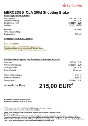 Fahrzeugabbildung Mercedes-Benz CLA 200 d Shooting Brake >AUT/NAVI/SHZ/PDC<