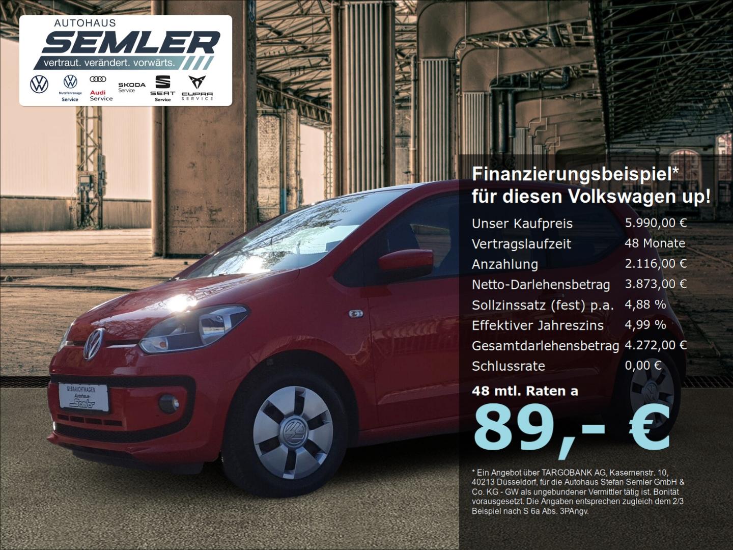 Volkswagen up! move BMT 1.0 MPI 5-Gang SHZ PDC GRA