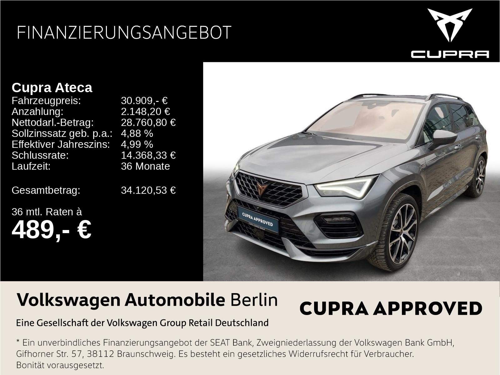 Cupra Ateca 2.0 TSI DSG 4Drive Pano Navi LED ACC SHZ