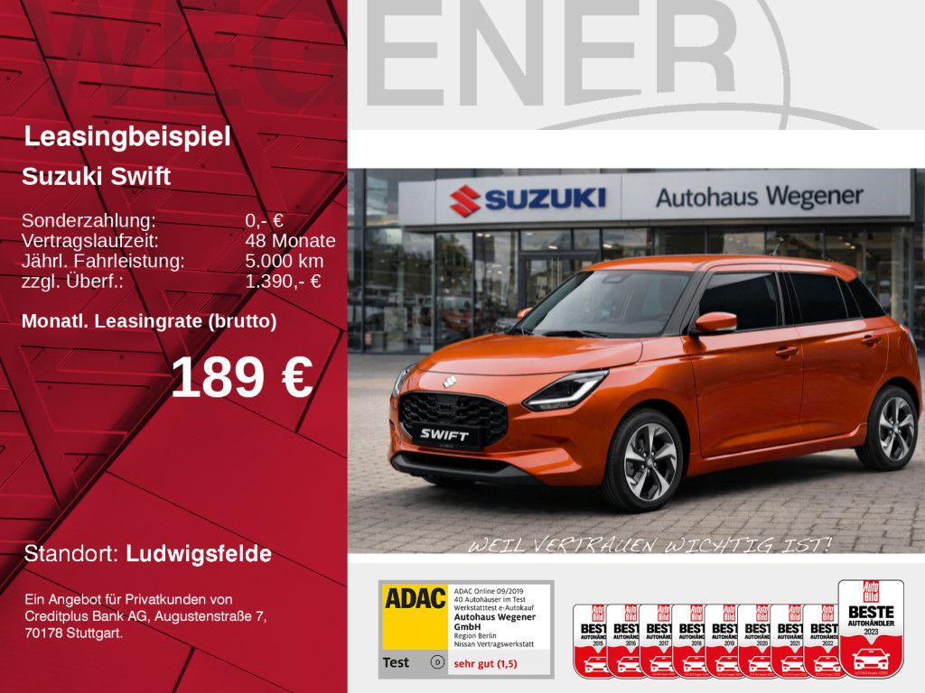 Suzuki Swift Comfort+ Hybrid AT - schon ab 189,-€ mtl.*