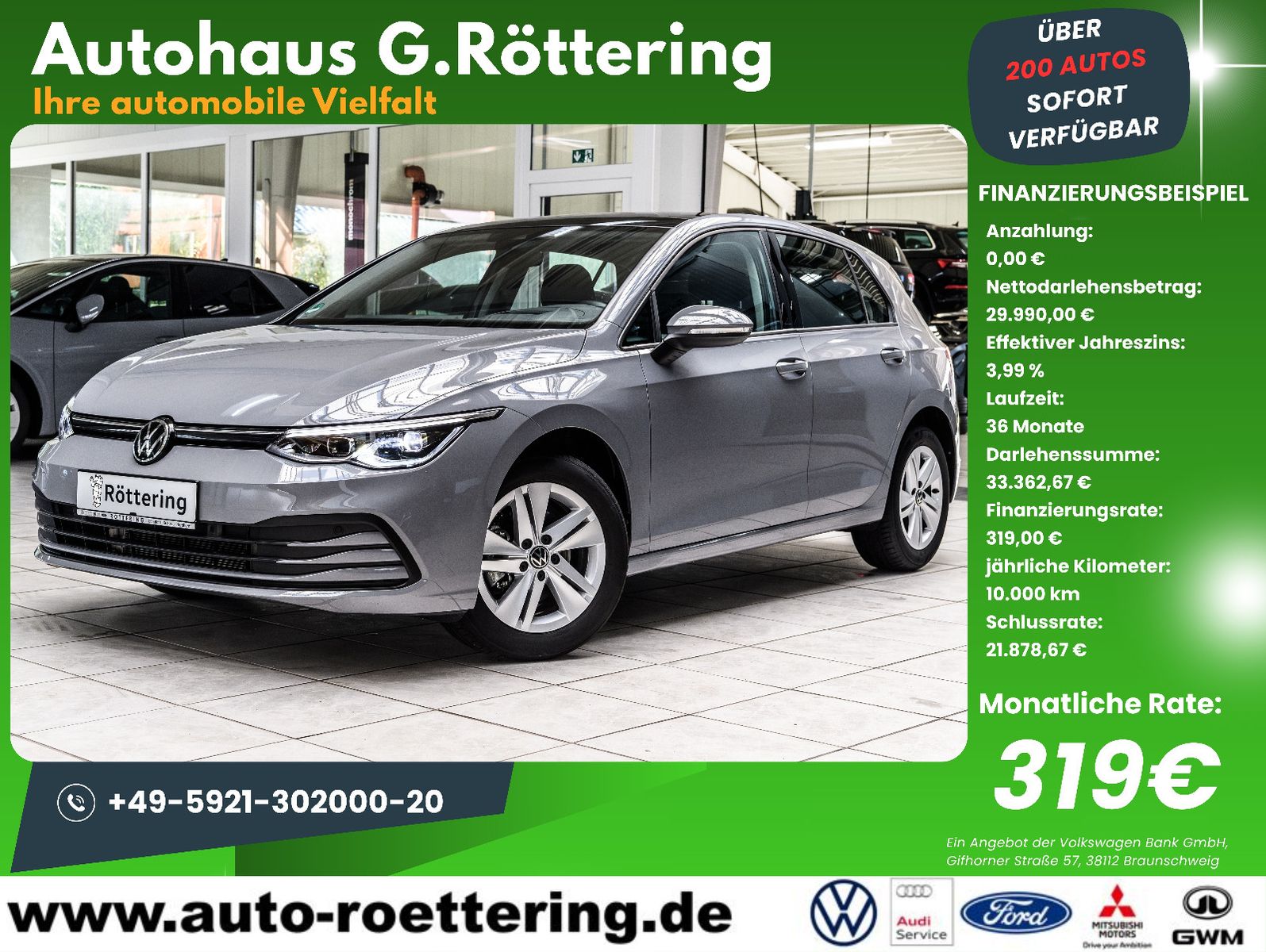 Fahrzeugabbildung Volkswagen Golf VIII Life +STHZ+LED+SHZ+NAVI+PANO+HEADUP