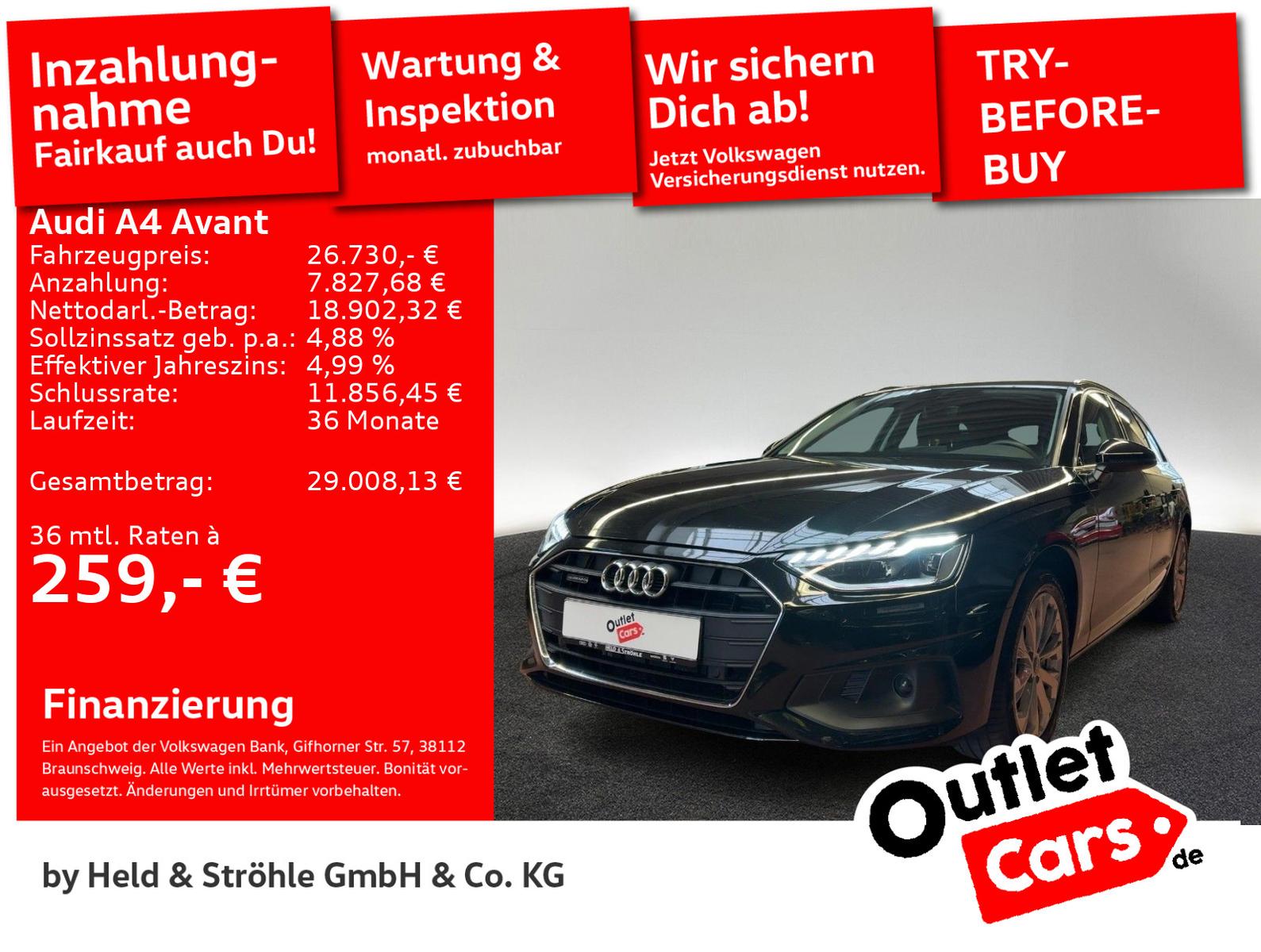 Audi A4 Avant 40 TDI quattro S tronic AHK LED NAV+