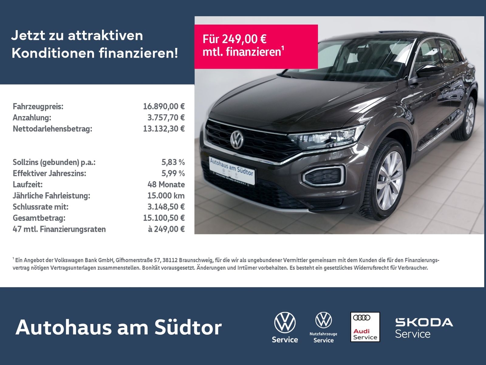 VW T-Roc Style 1.6 TDI | LED PDC Navi