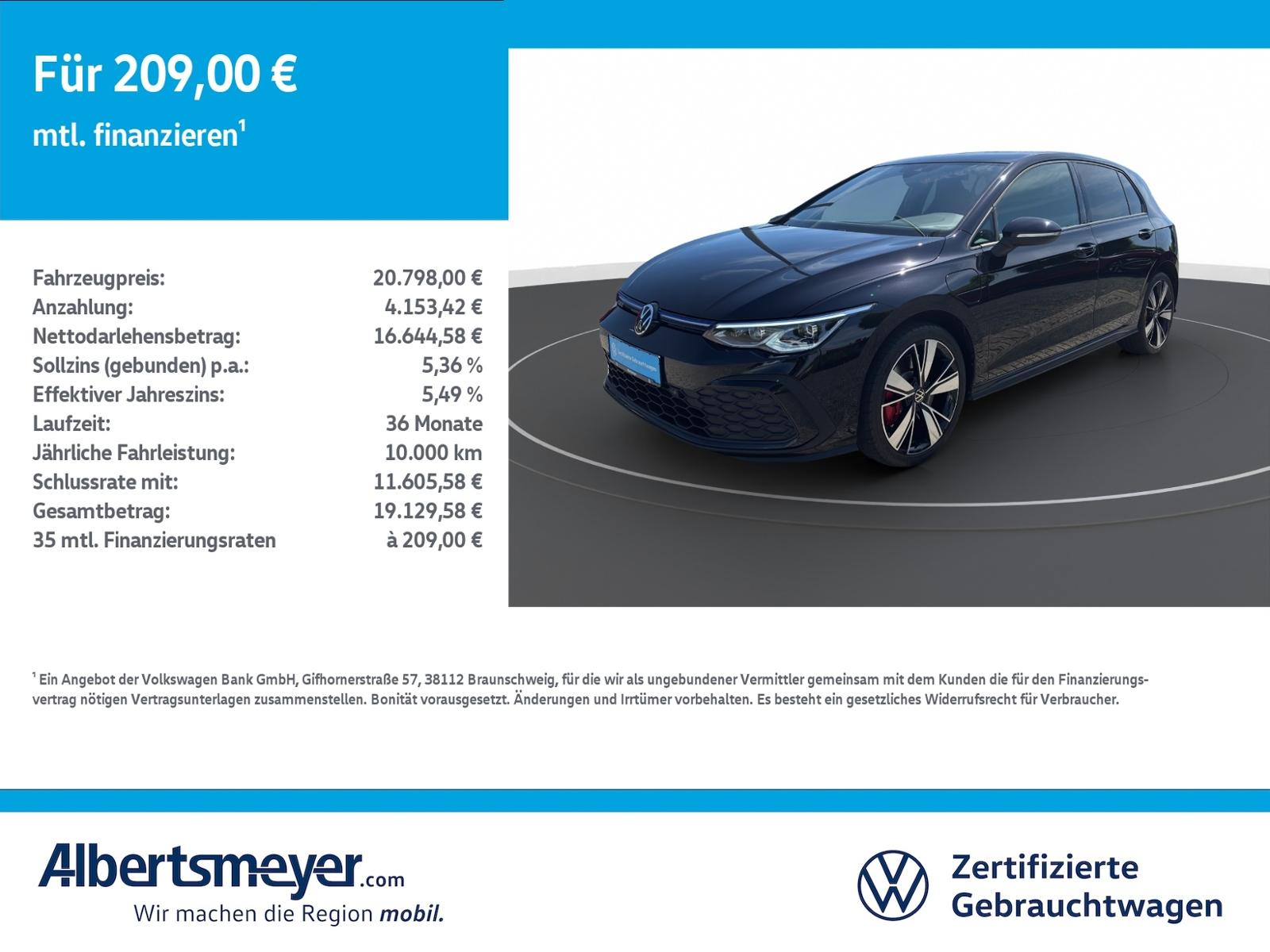 Volkswagen Golf VIII GTE 1.4 eHybrid +DSG+NAVI+ACC+KLIMA