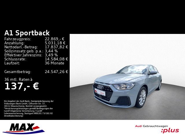 A1 Sportback 30 TFSI ADVANCED VCP+NAVI+SMARTPHON