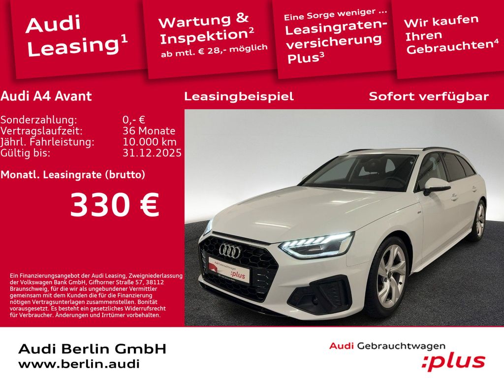A4 Avant S line 30 TDI S tr. STDHZG LED NAVI VIR