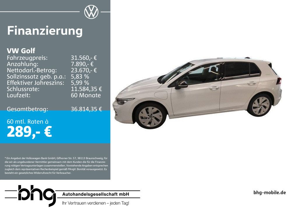 Volkswagen Golf 1.5 eHybrid DSG LIFE