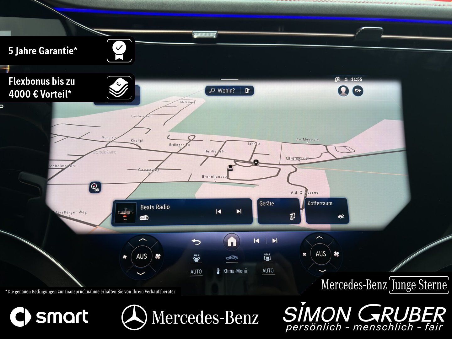 Fahrzeugabbildung Mercedes-Benz EQE 43 4M AMG Pano Hyper Airmatic Digi HAL HUD