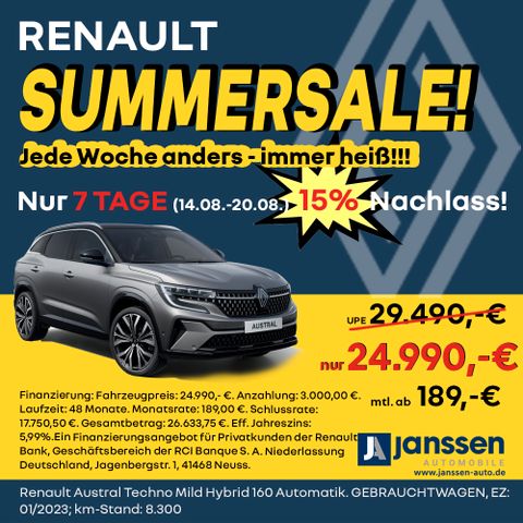 Renault Austral Techno Mild Hybrid 160 Automatik