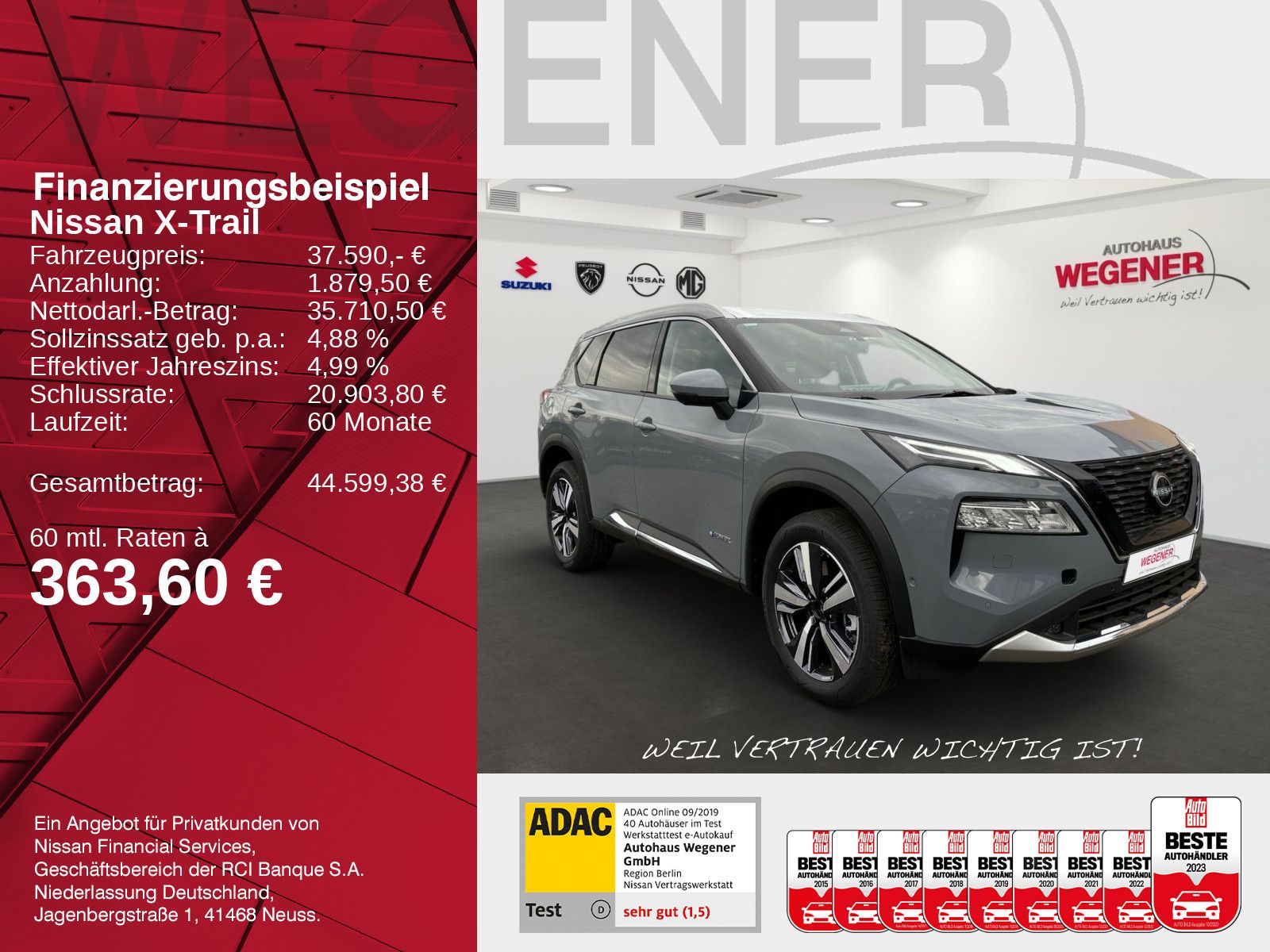 Nissan X-Trail Tekna 1.5 AT - 4x4 HUD LED LKA SWA SHZ B imagem 2
