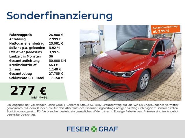 Volkswagen Golf VIII Variant Life 1.0 eTSI 81 kW DSG AHK Pa