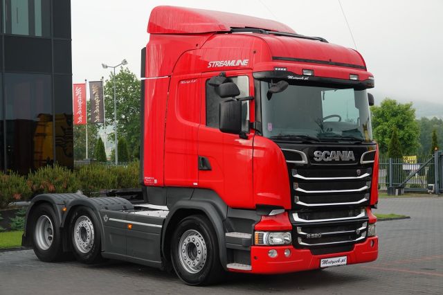 Scania R 520 / V8 / 6x2 / PUSHER / OS PODNOSZONA i SKRĘ