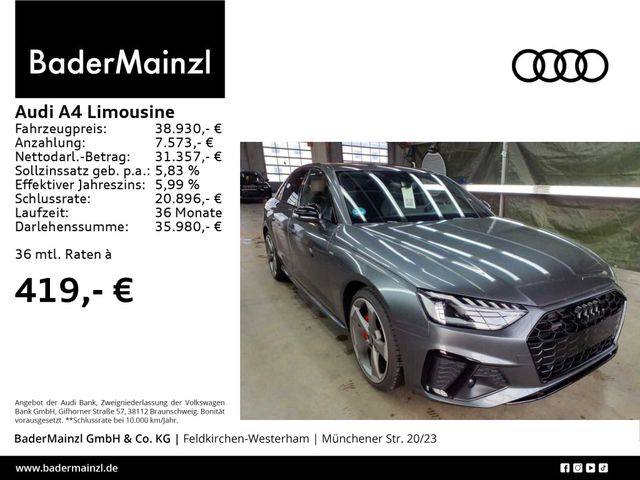 Audi A4 Limousine 40 TDI quattro S line HUD Pano B&O