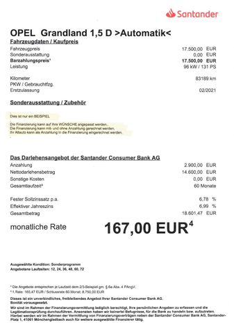 Fahrzeugabbildung Opel Grandland (X) >AUT/LED/NAV/KAM/PDC<