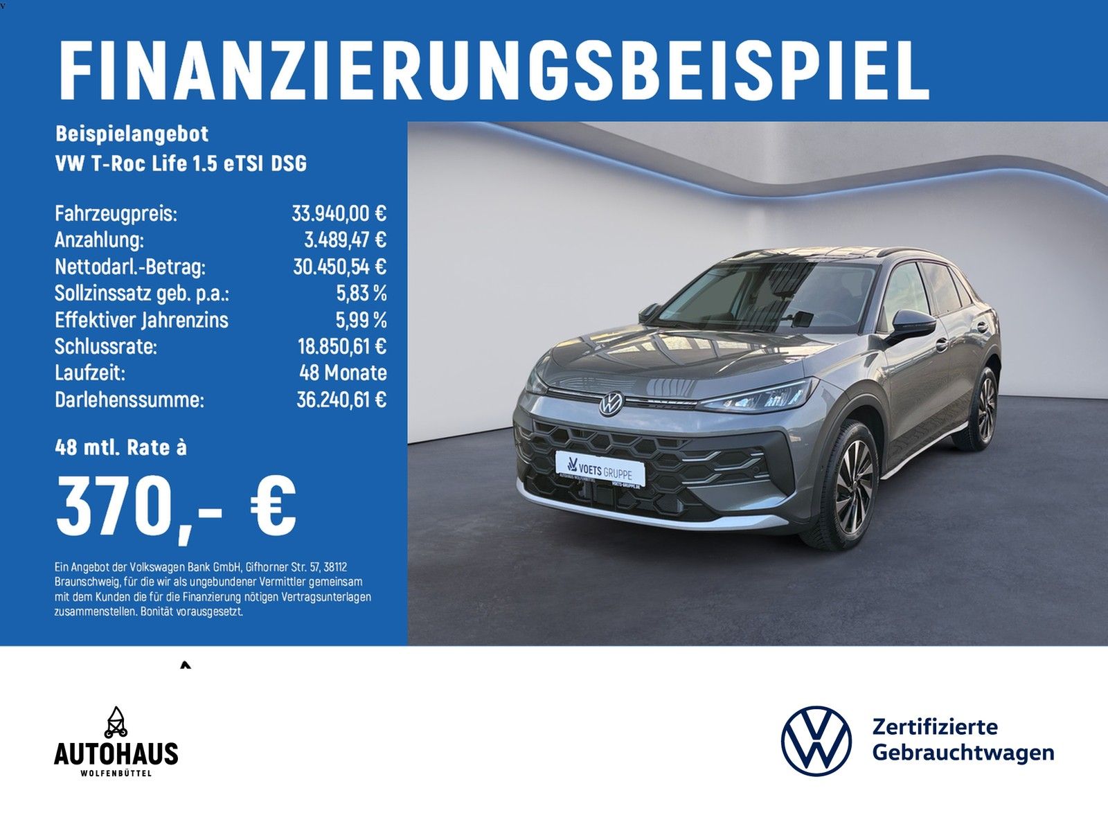 Volkswagen T-Roc Life 1.5 eTSI DSG