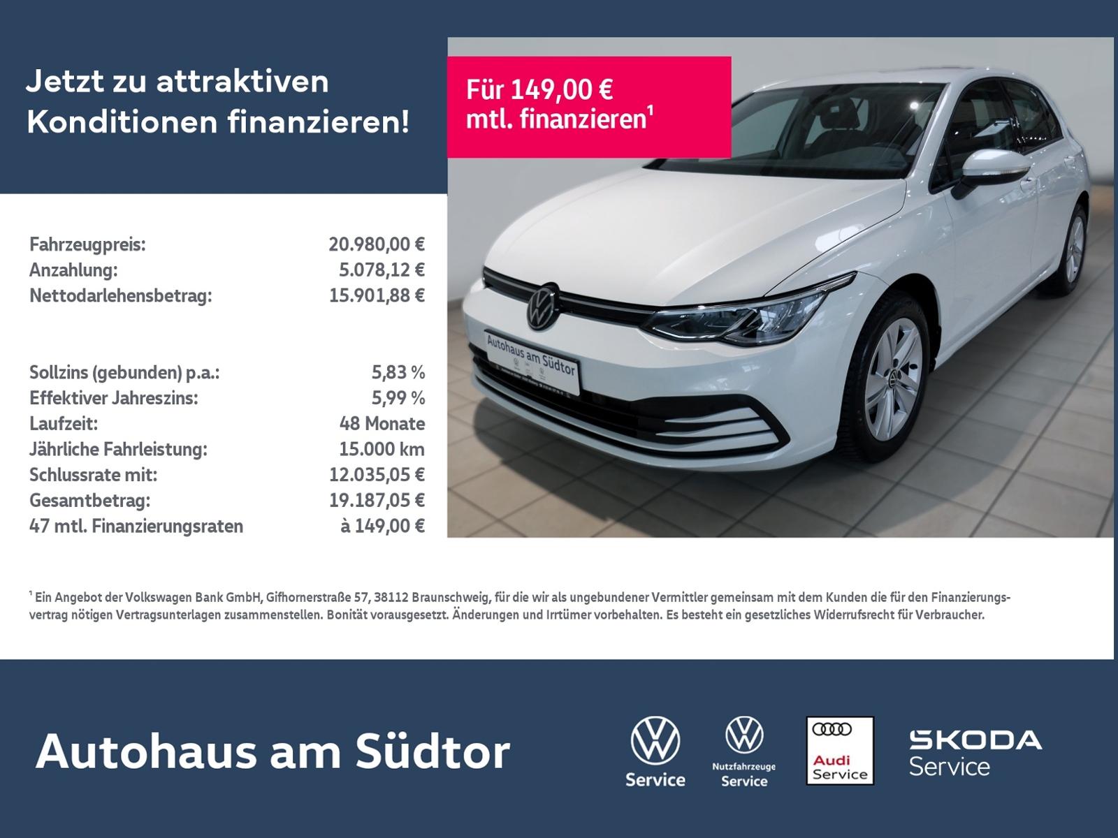 Volkswagen Golf VIII Life 2.0 TDI | LED PDC ACC Navi
