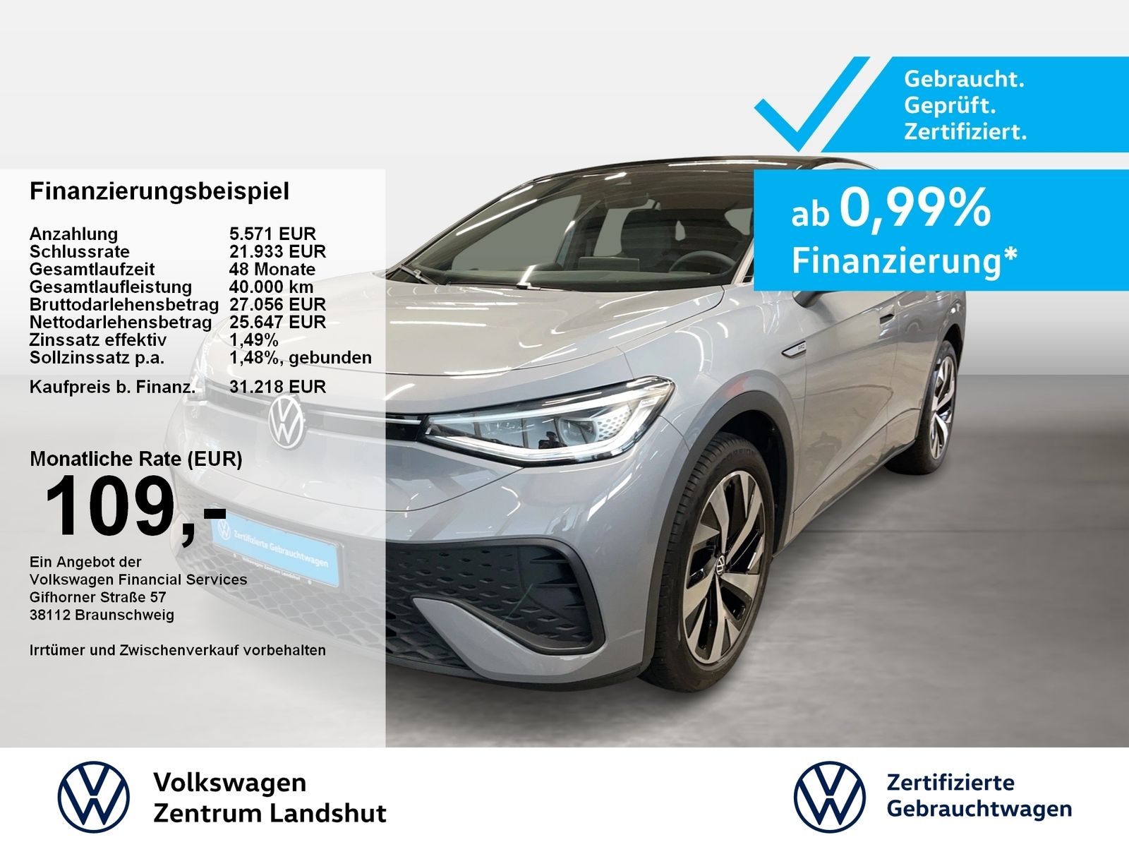 Volkswagen ID.5 Pro Automatik ACC MATRIX LM LED KlimaA AHK