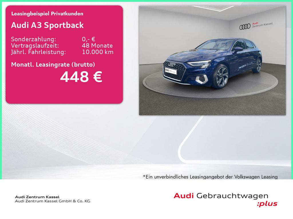 A3 Sportback 40 TFSIe LED Pano Kamera Carplay