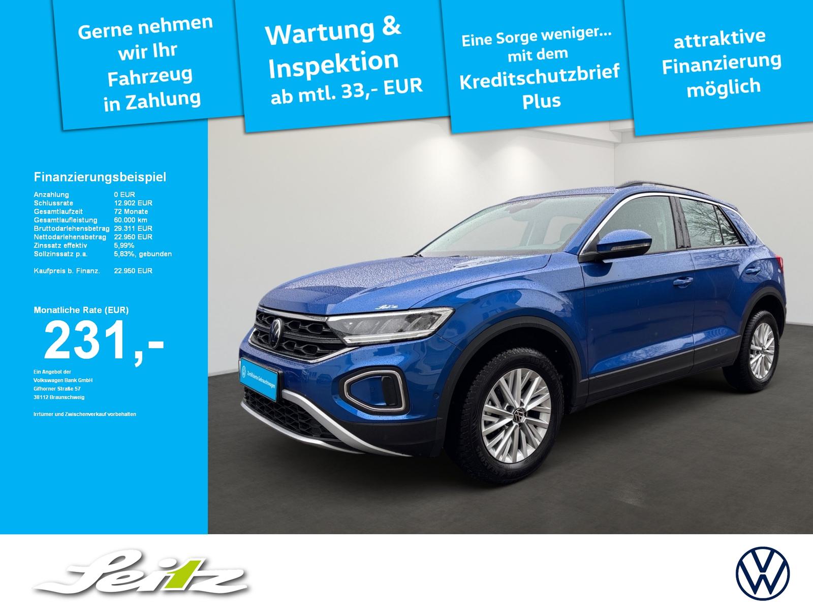 Volkswagen T-Roc 1.0 TSI Life *LED*KAMERA*NAVI*SITZH*