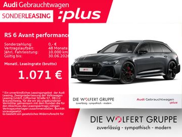 Audi Leasingangebot: Audi RS 6 Avant performance RS-SPORTAGA*STHZ*360°*AHK