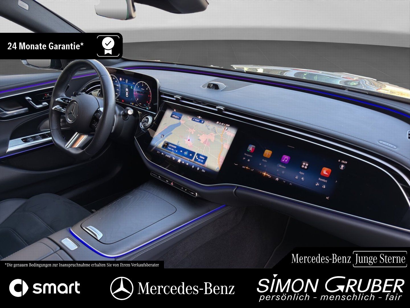 Fahrzeugabbildung Mercedes-Benz E 220 d AMG Superscreen Night 20" Burm 360° Digi