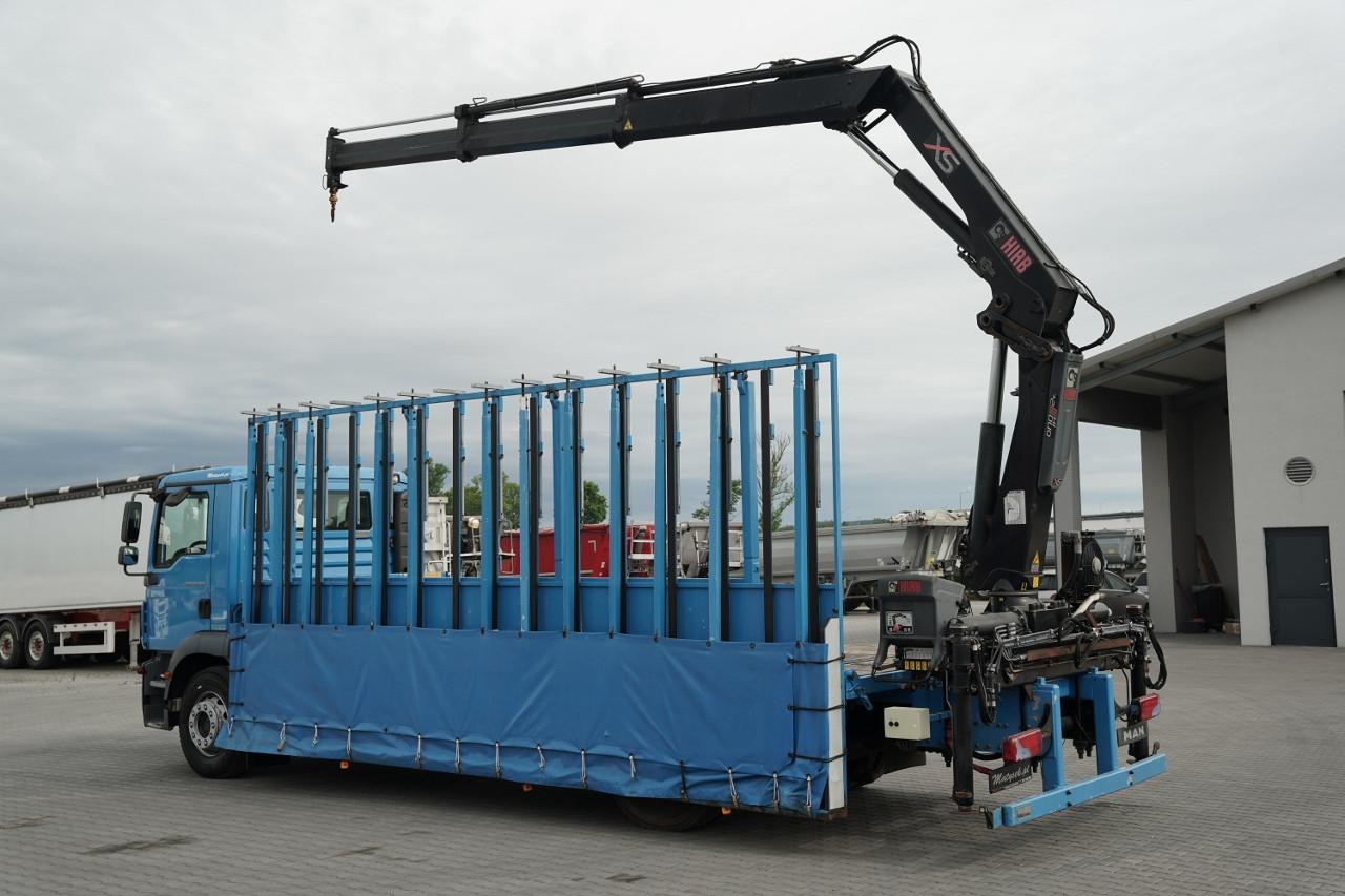 MAN TGM 18.290 / 4X2 / DO PRZEWOZU SZKŁA / HDS HIAB