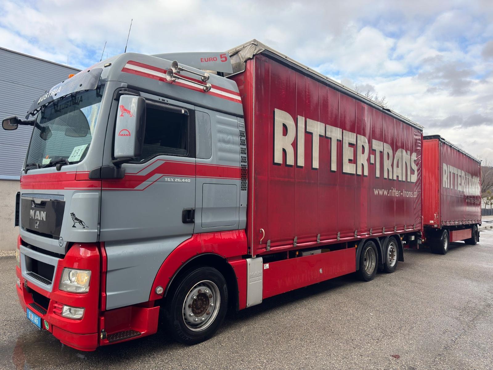 MAN TGX 26.440 JUMBO HÄNGERZUG*2009* NEUER MOTOR