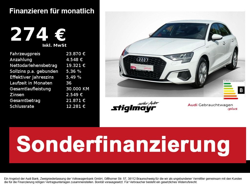 Audi A3 Sportback 40 TFSIe S-tronic AHK+NAVI+VC
