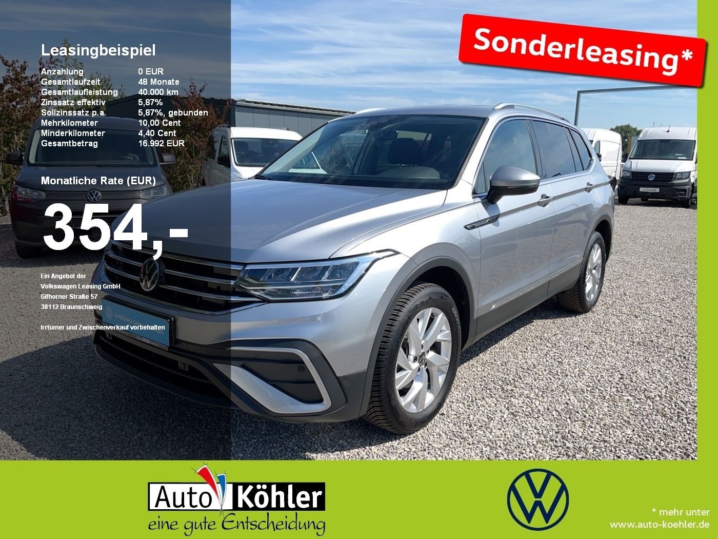 Volkswagen Tiguan Allspace Life TDI DSG 7-Sitzer ACC+AHK