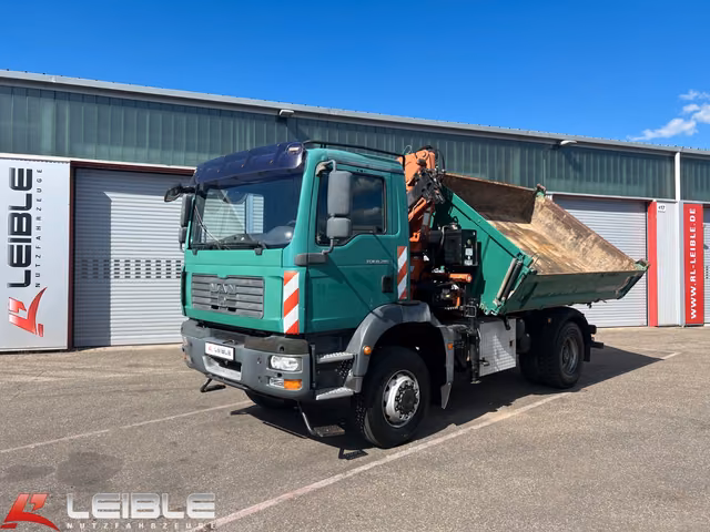MAN TGM 18.280 4x4BB*Terex-macara*Meiller-basculabil*