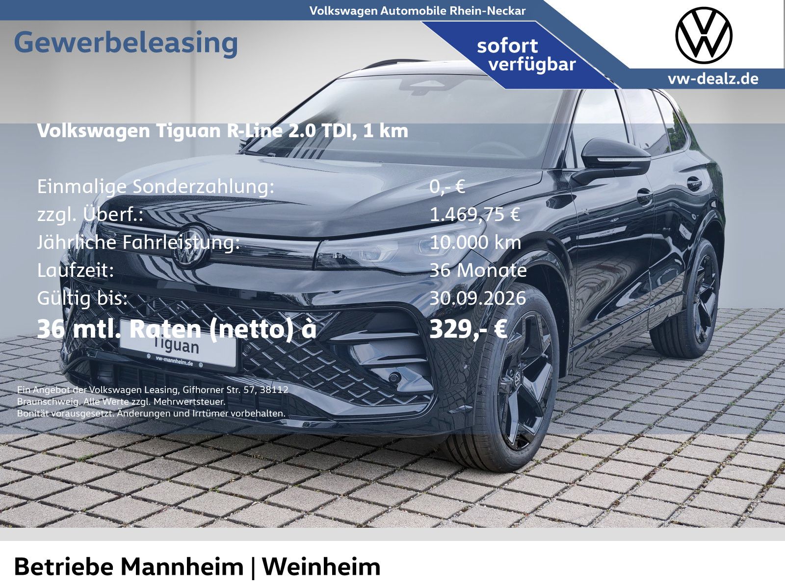 Volkswagen Tiguan R-Line 2.0 TDI 4MOTION DSG Klima NAVI AHK