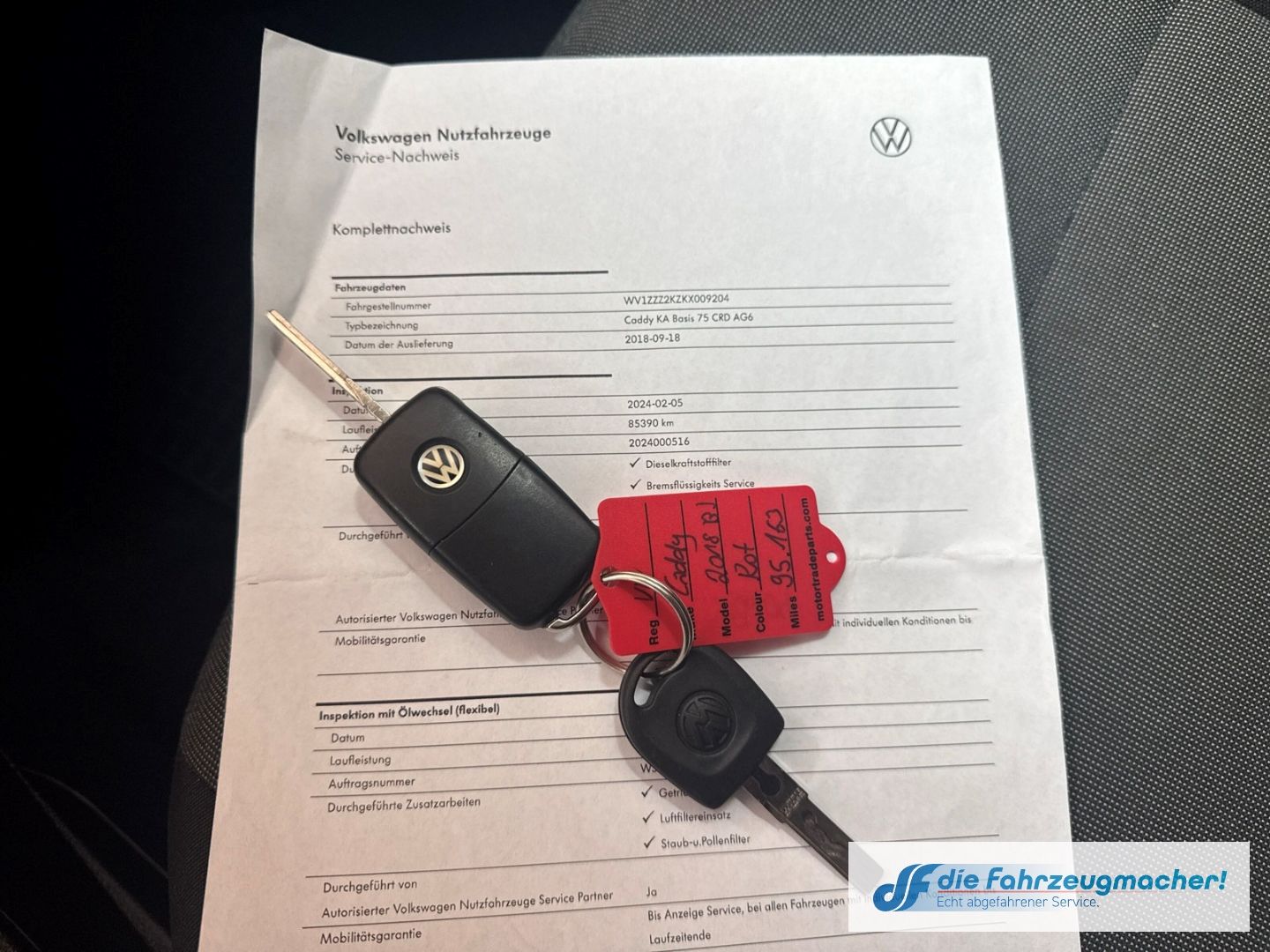 Fahrzeugabbildung Volkswagen Caddy Kasten 2.0 TDI DSG Klima PDC Berganfahrass