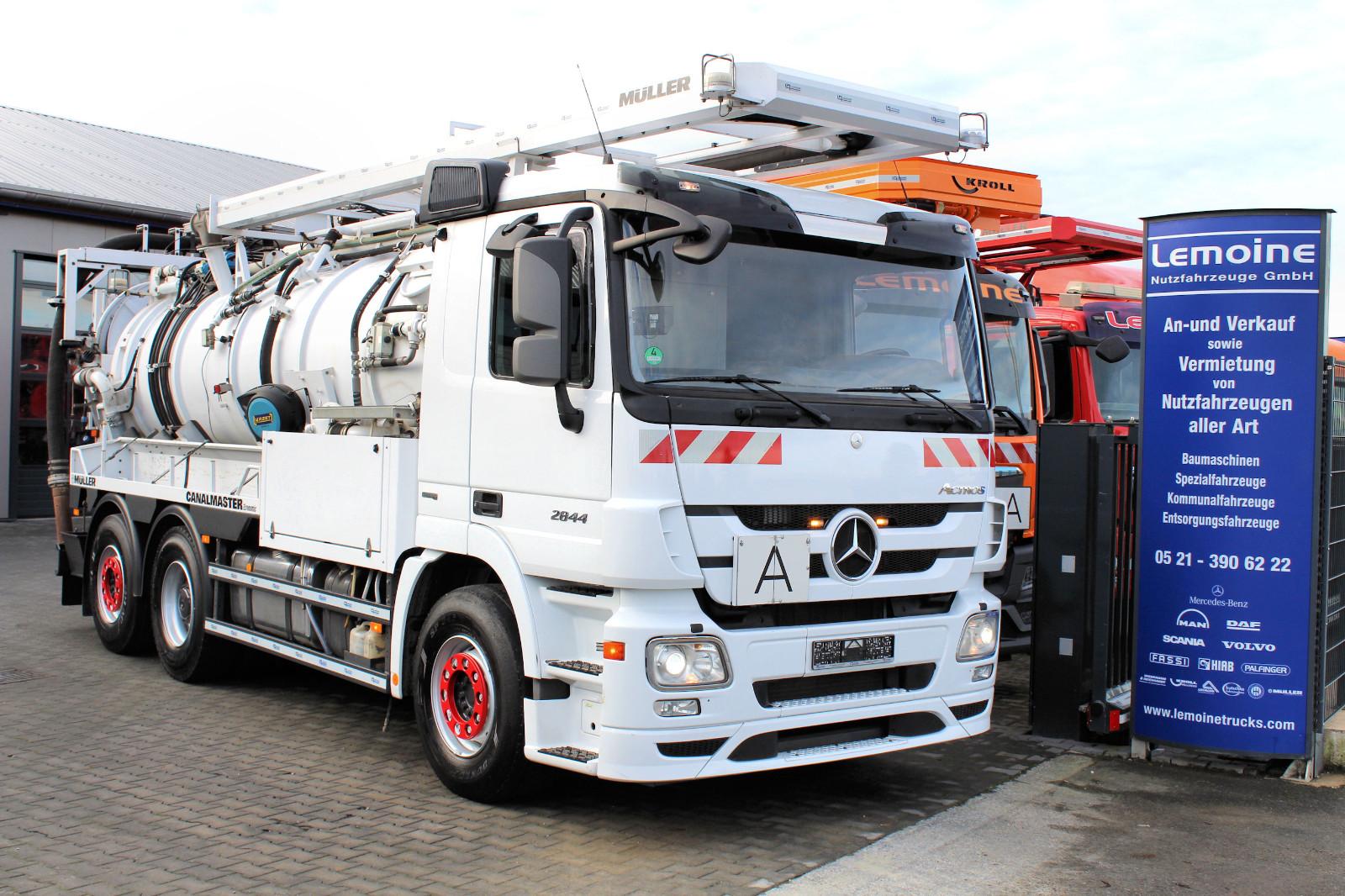Mercedes-Benz Actros 2844 6x2 Müller 10m³ Canalmaster WRG