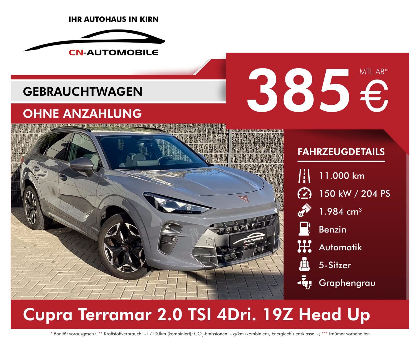 CUPRA Terramar 2.0 TSI 4Dri. 19Z Head Up ACC AHK