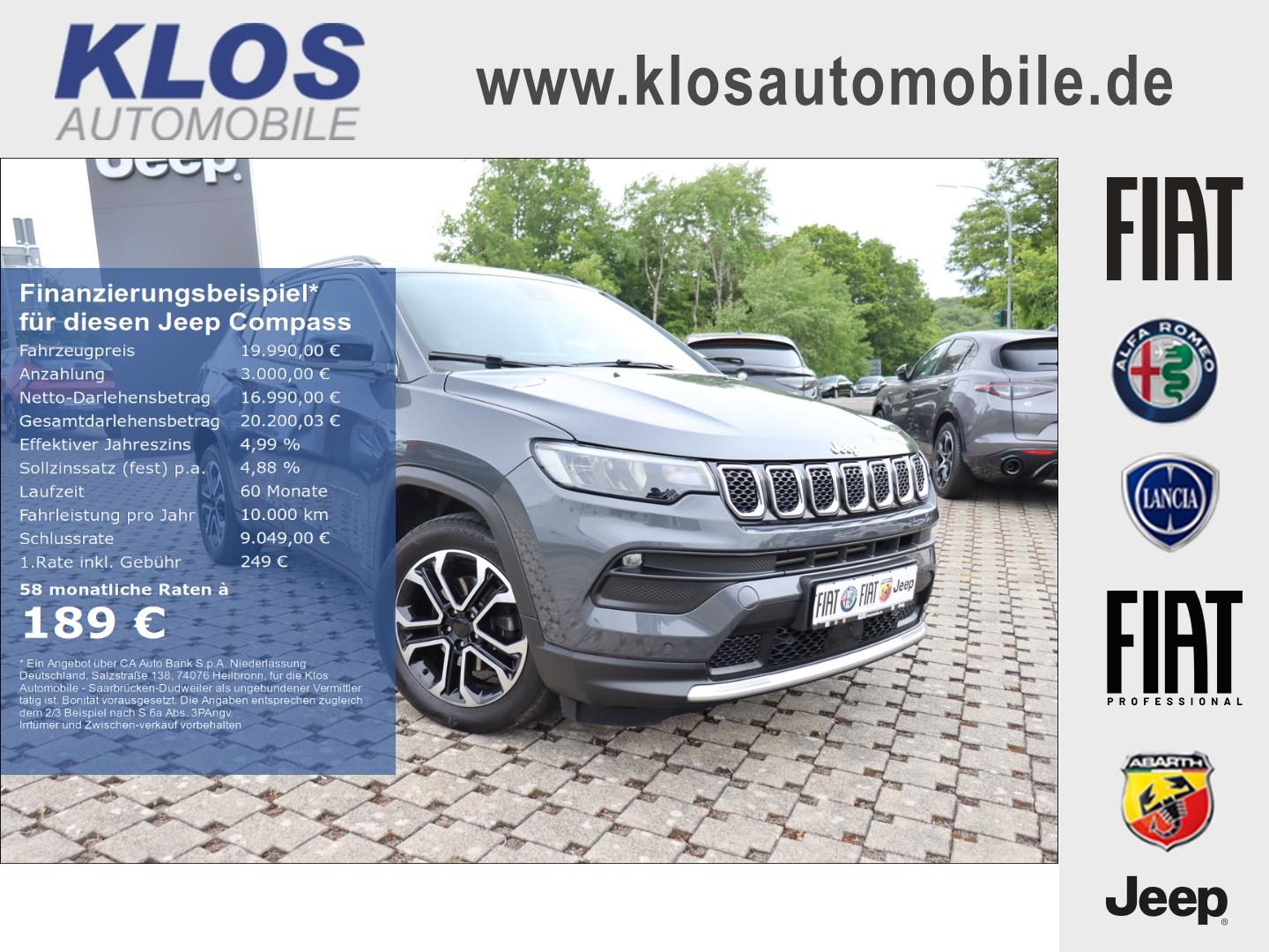 Jeep Compass LIMITED 1.3 GSE 4X2 DCT CARPLAY KLIMAAUT